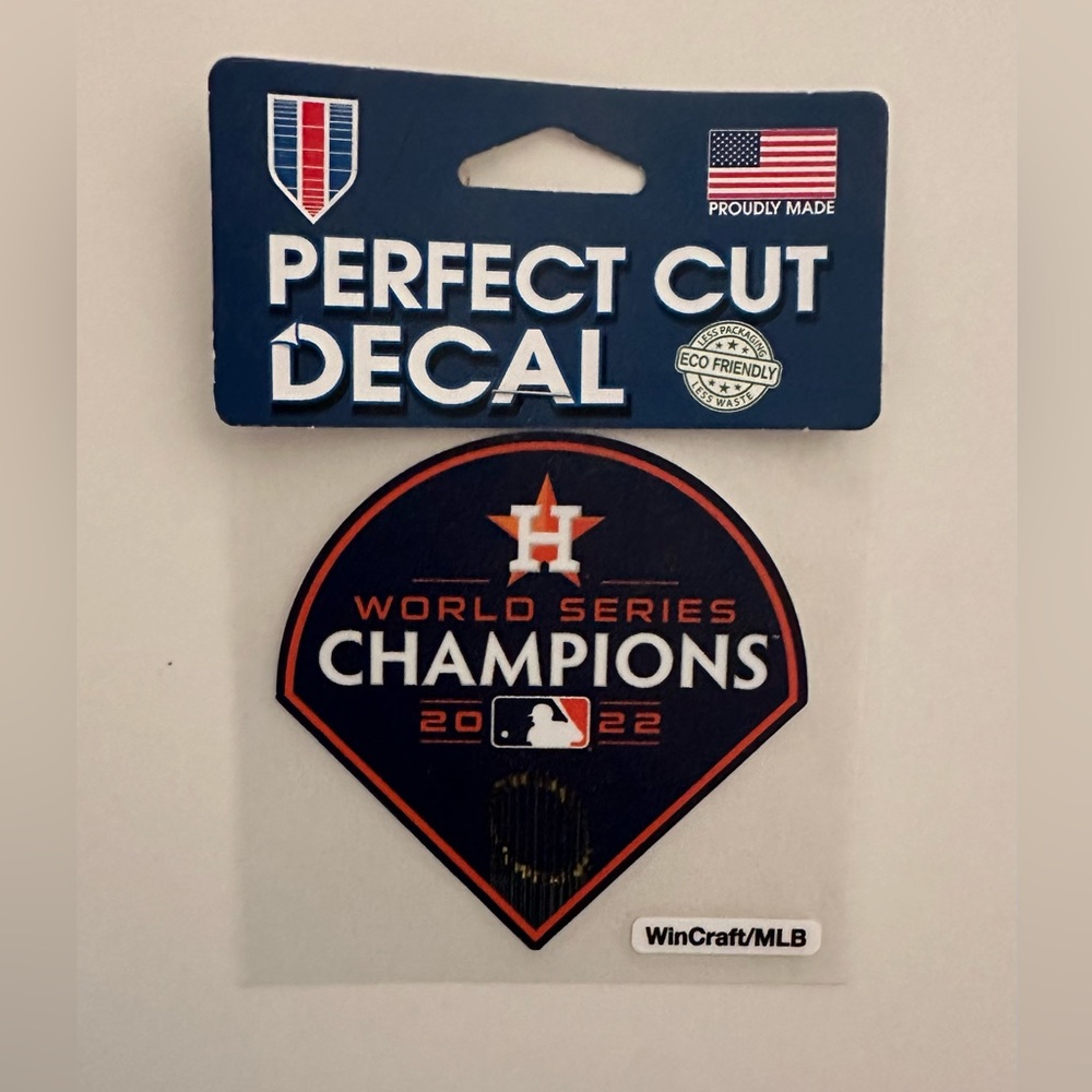 New Houston Astros MLB World Series Champions 2022 4x4 Decal Sticker